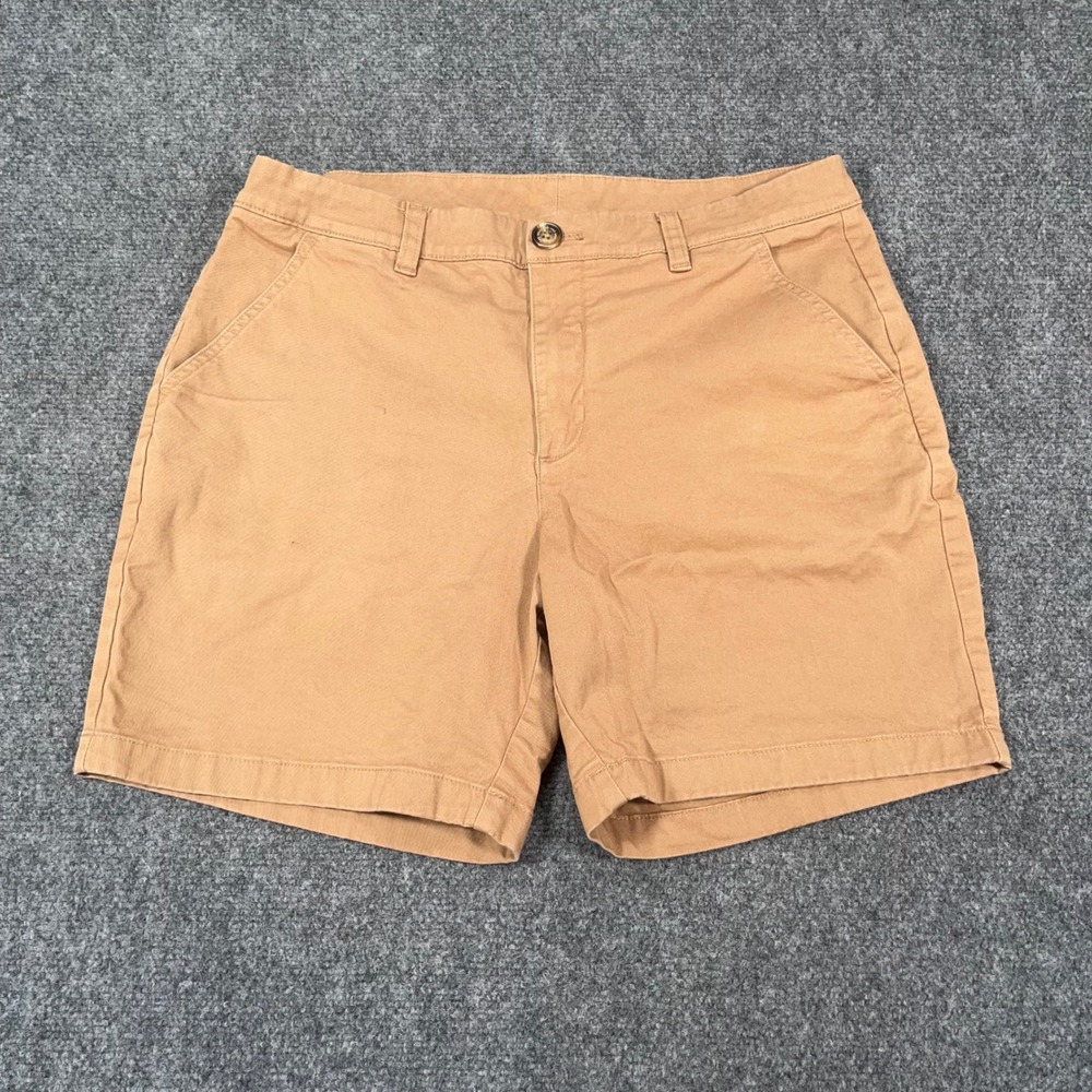 Chubbies The Khakinator Shorts Mens 32 7" Inseam Stretch Chino Brown Beach Frat